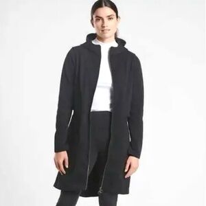 Athleta Cozy Karma Long Jacket Women’s Size L Zip Front Pockets Knit Winter